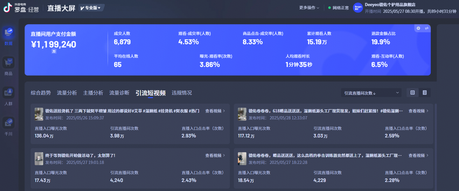 拳击靶赠品直播数据完整截图